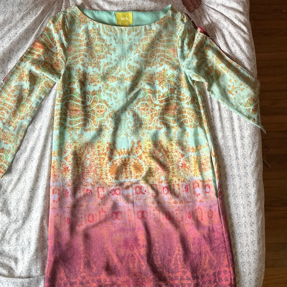 Multicolor Patterned Dress - Picture 2 of 4